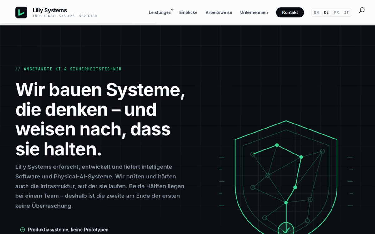 Startseite von lilly-schweizer.com